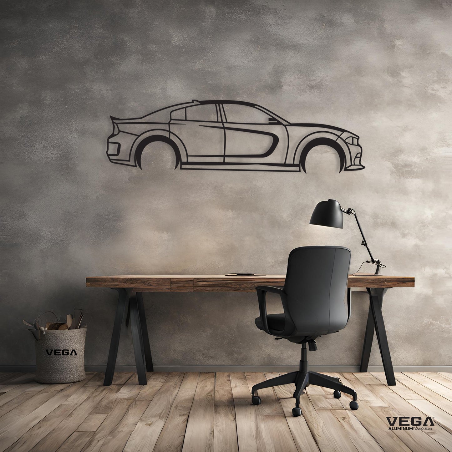 Dodge Charger 2015+ ALUMINUM SKETCH WALL ART