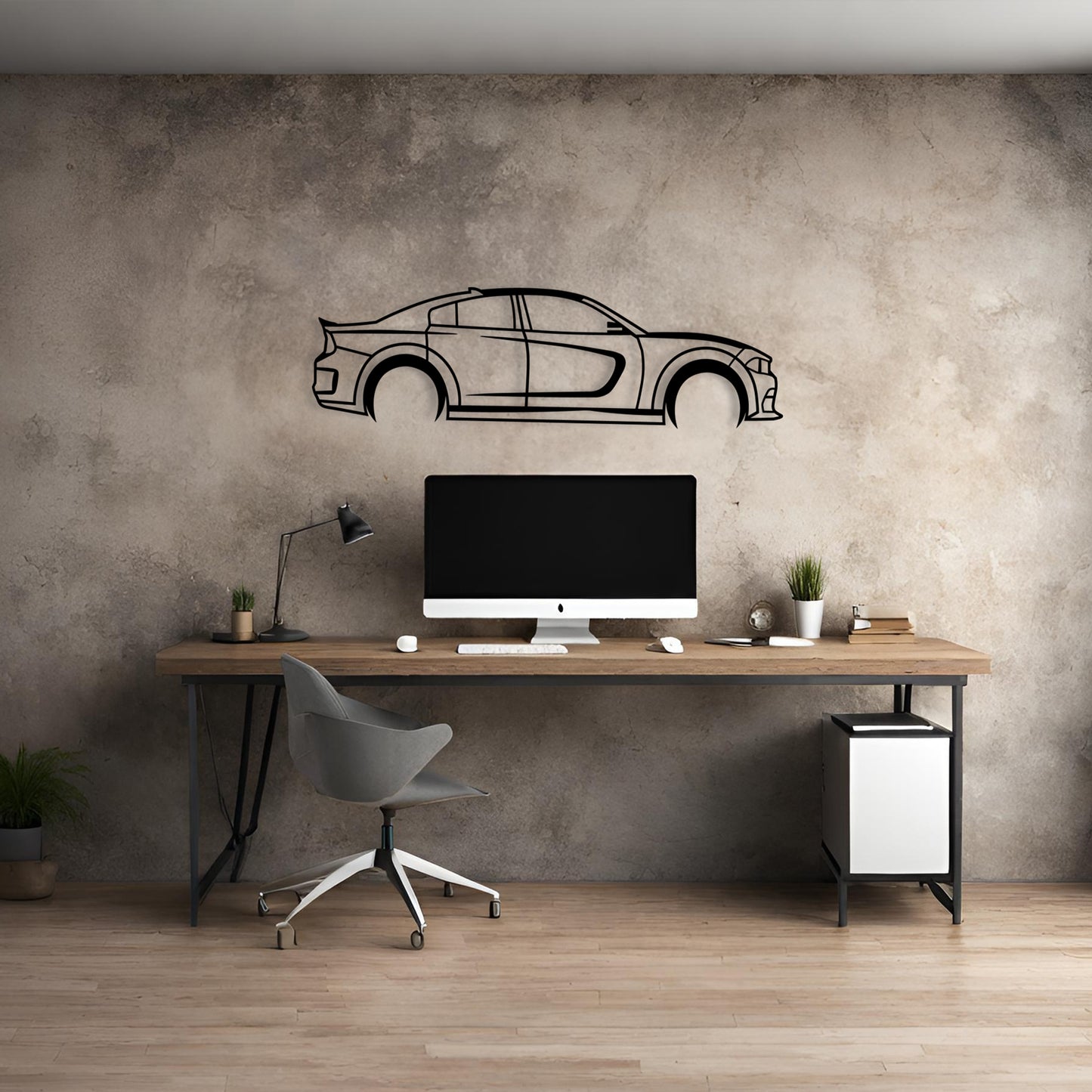 Dodge Charger 2015+ ALUMINUM SKETCH WALL ART
