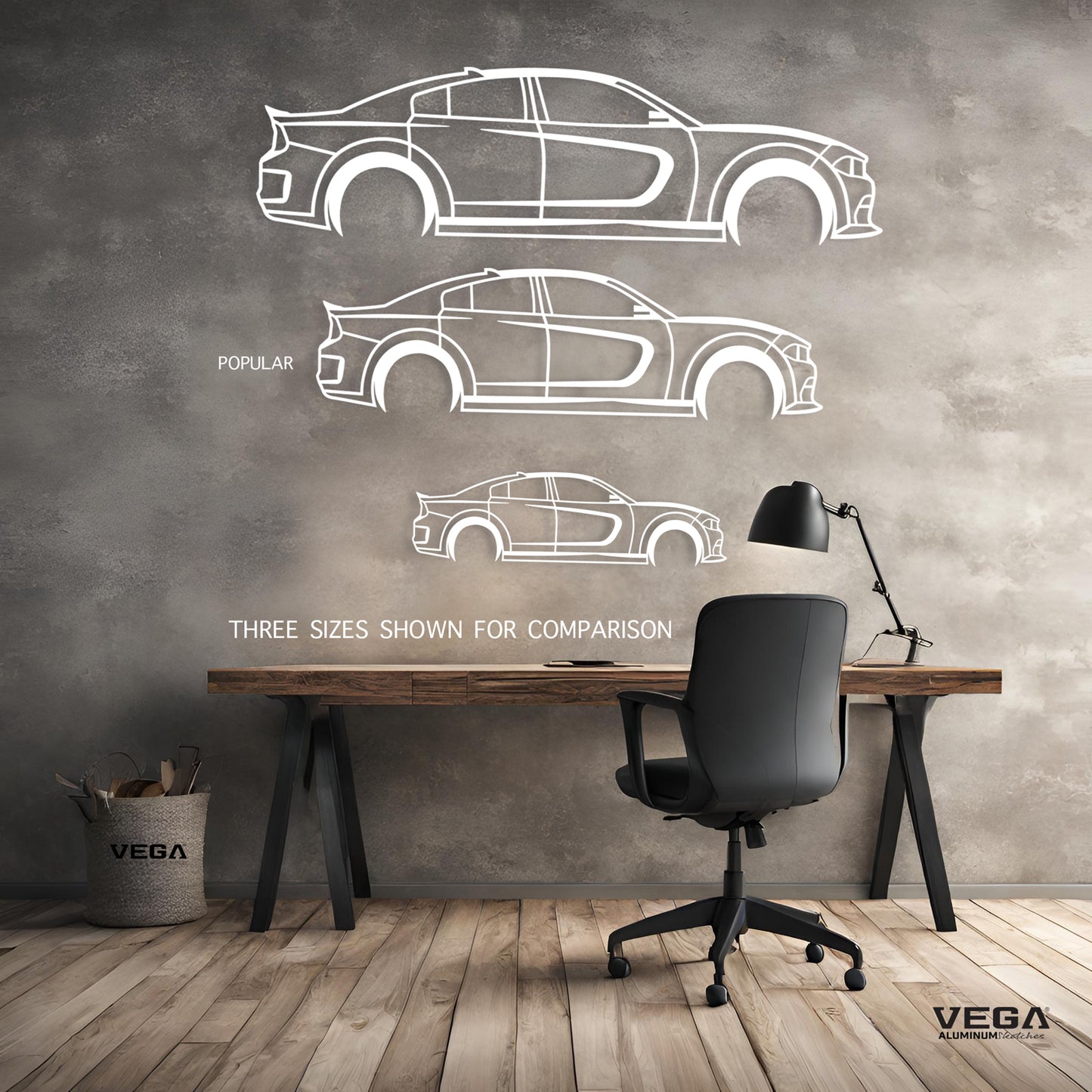 Dodge Charger 2015+ ALUMINUM SKETCH WALL ART