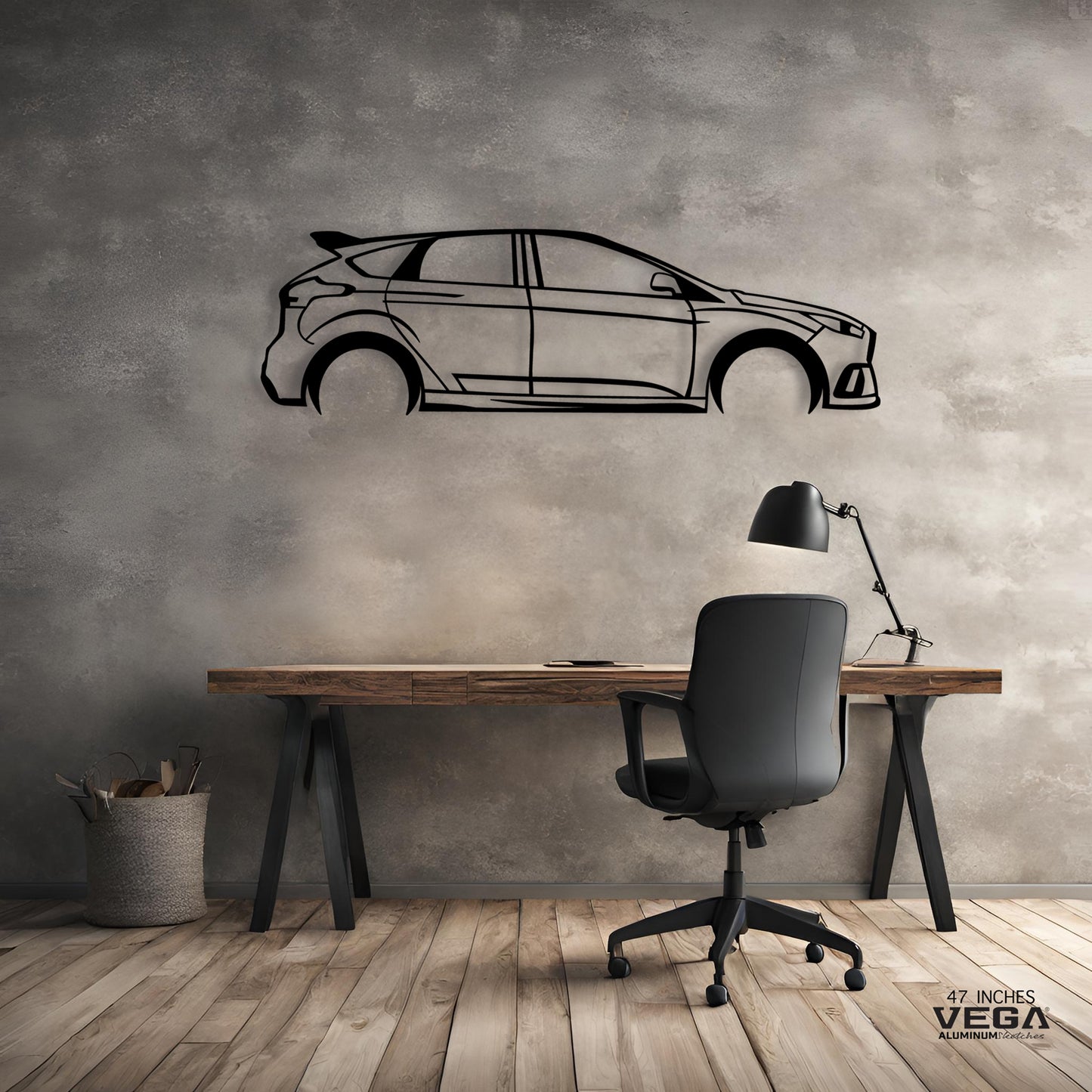 FOCUS RS MK3 ALUMINUM SKETCH WALL ART