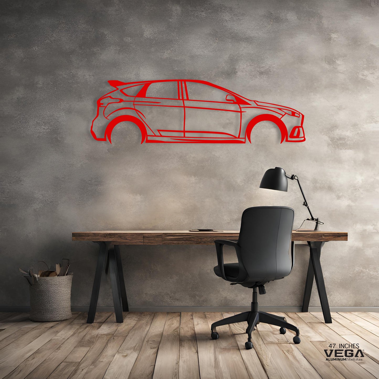 FOCUS RS MK3 ALUMINUM SKETCH WALL ART