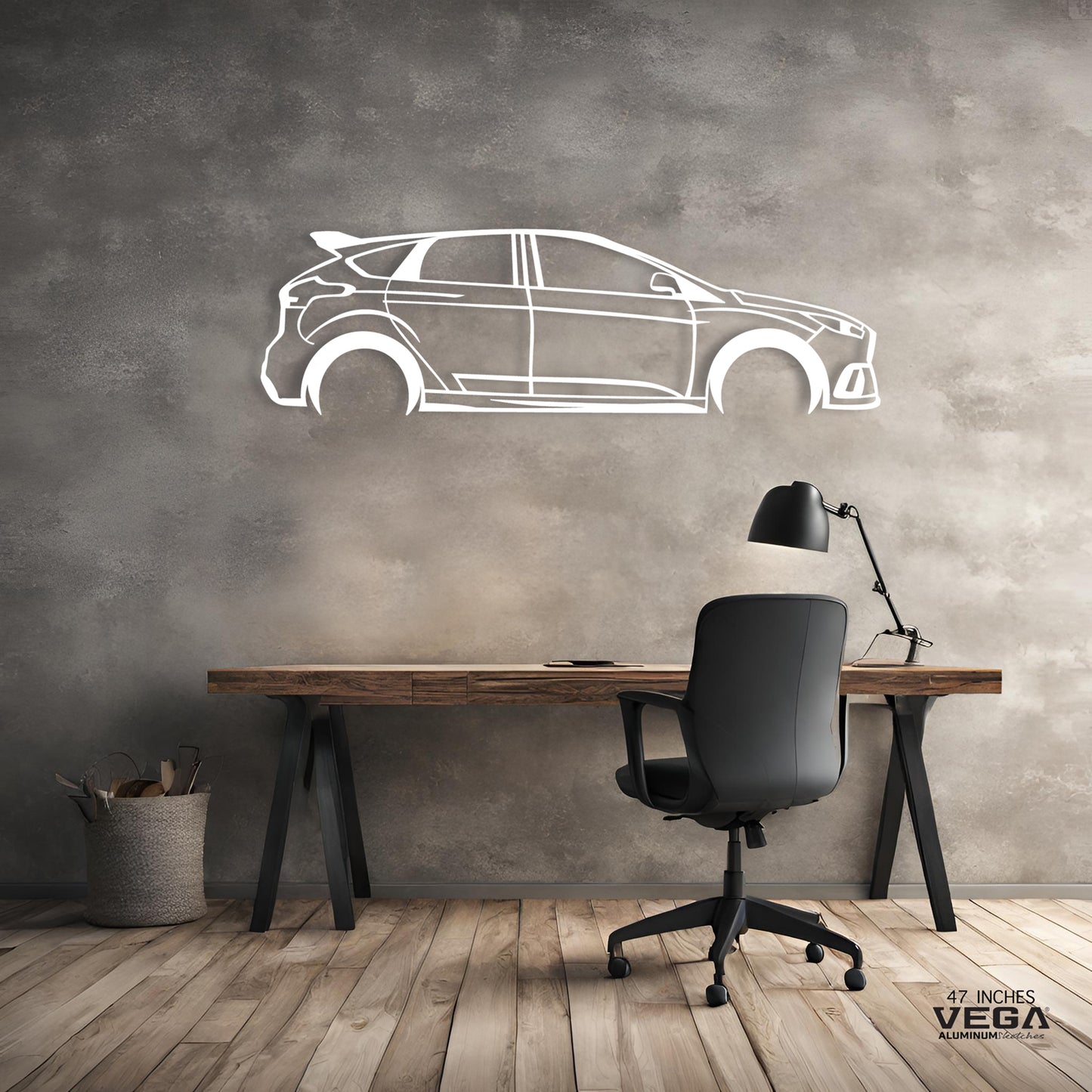 FOCUS RS MK3 ALUMINUM SKETCH WALL ART