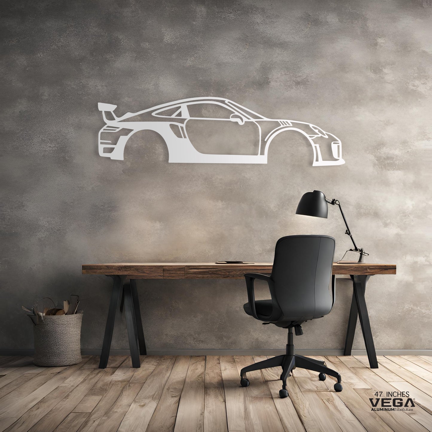 GT2 RS ALUMINUM SKETCH WALL ART