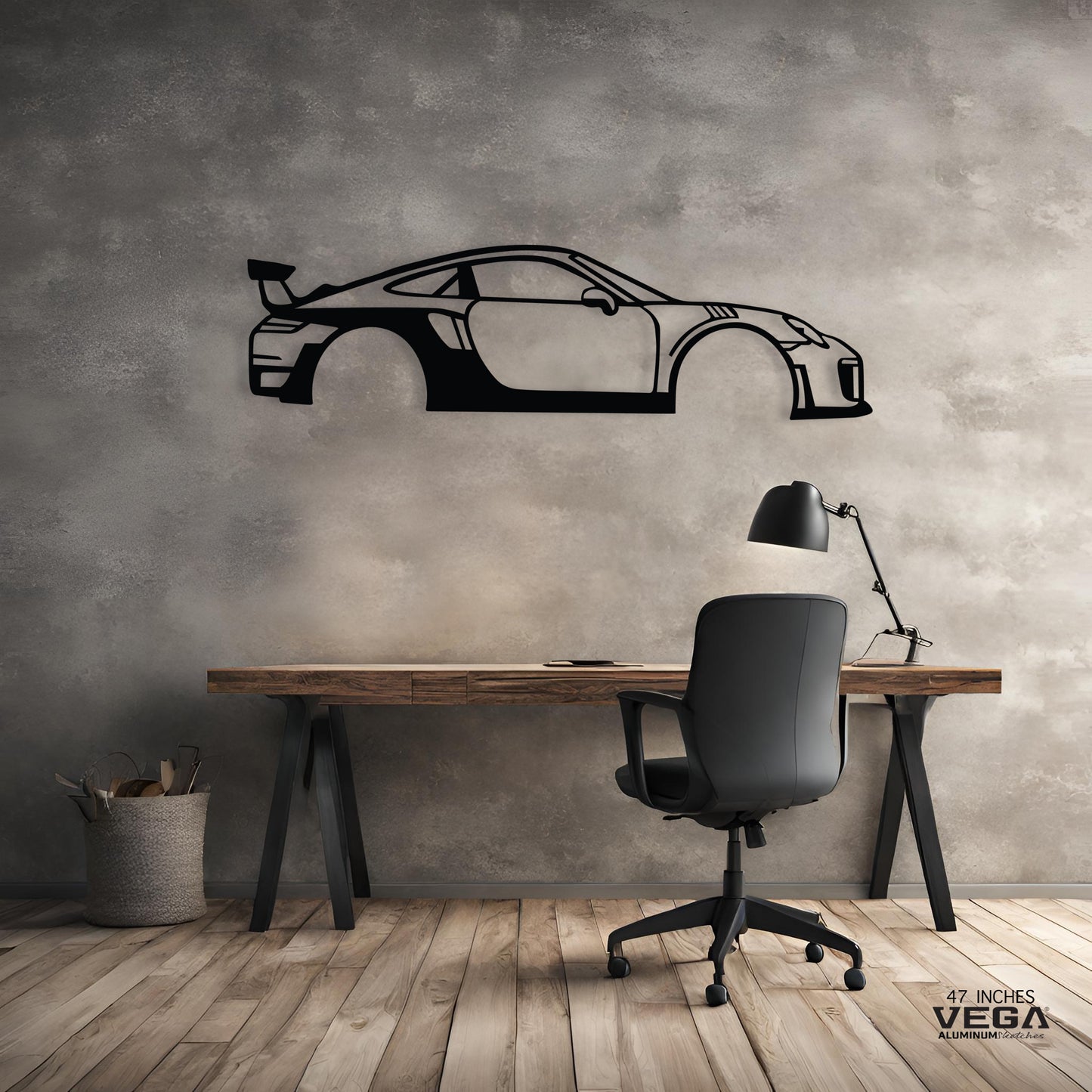 GT2 RS ALUMINUM SKETCH WALL ART