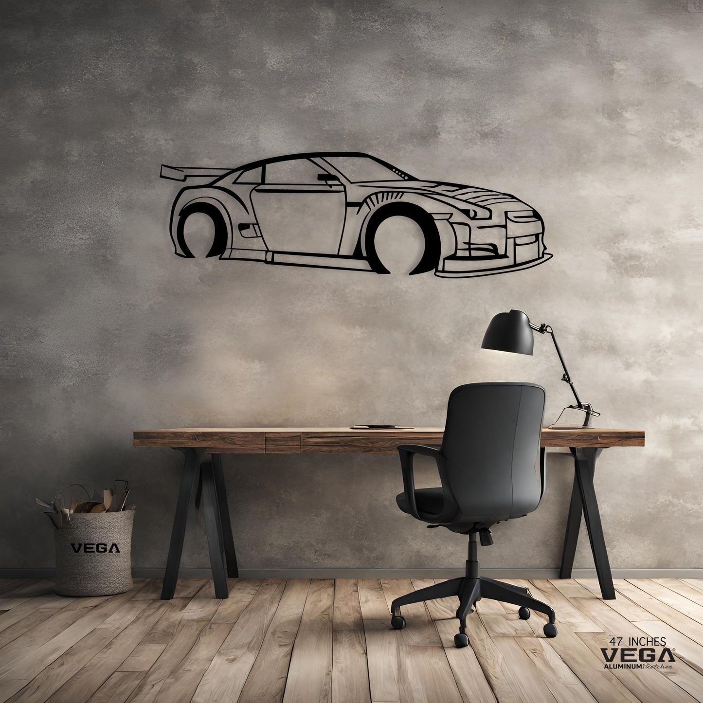 GTR GT1 ALUMINUM SKETCH WALL ART