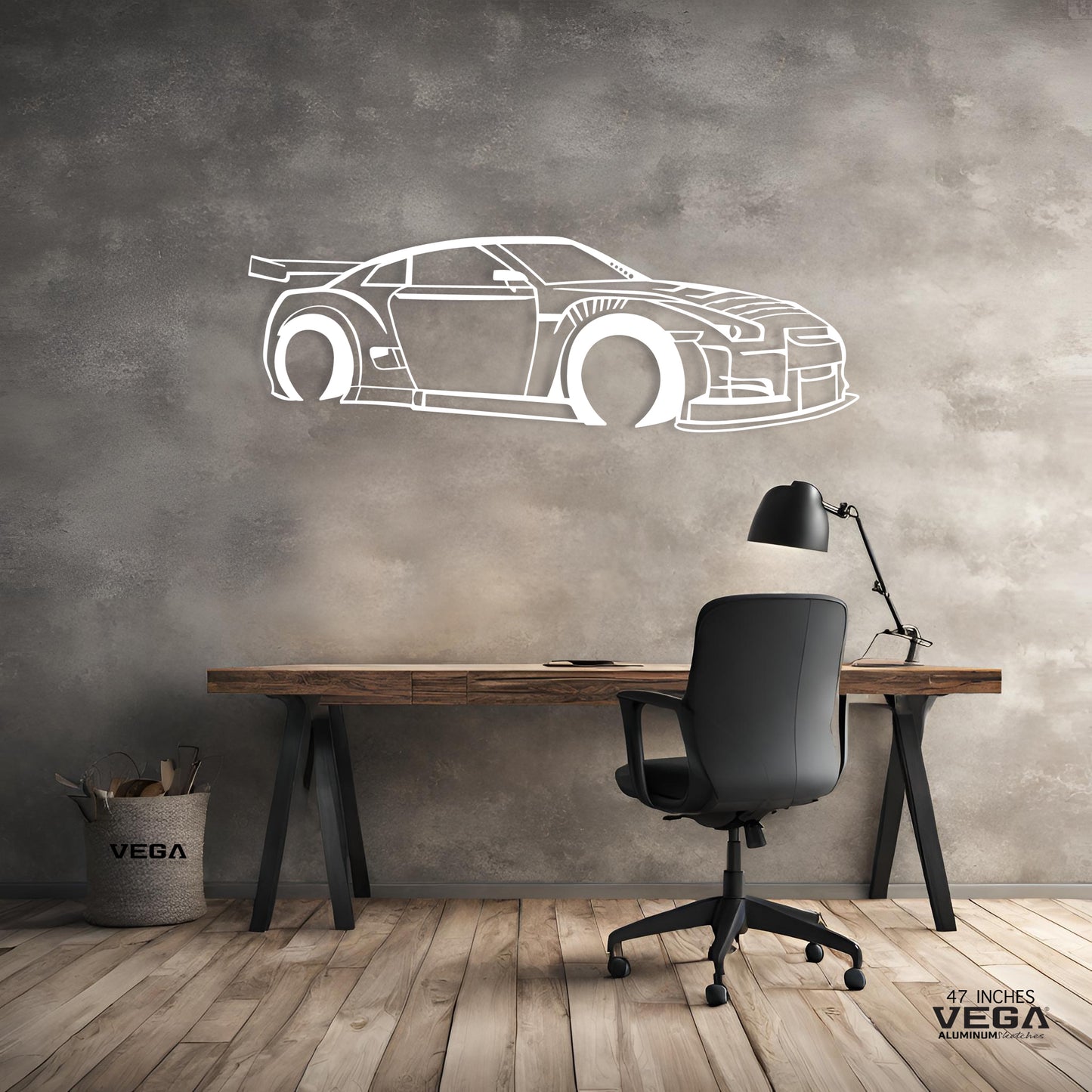 GTR GT1 ALUMINUM SKETCH WALL ART
