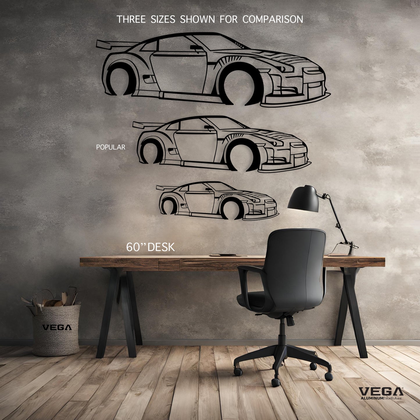 GTR GT1 ALUMINUM SKETCH WALL ART