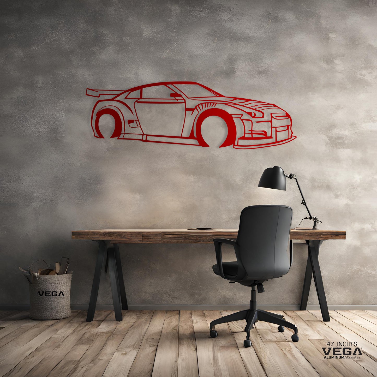 GTR GT1 ALUMINUM SKETCH WALL ART