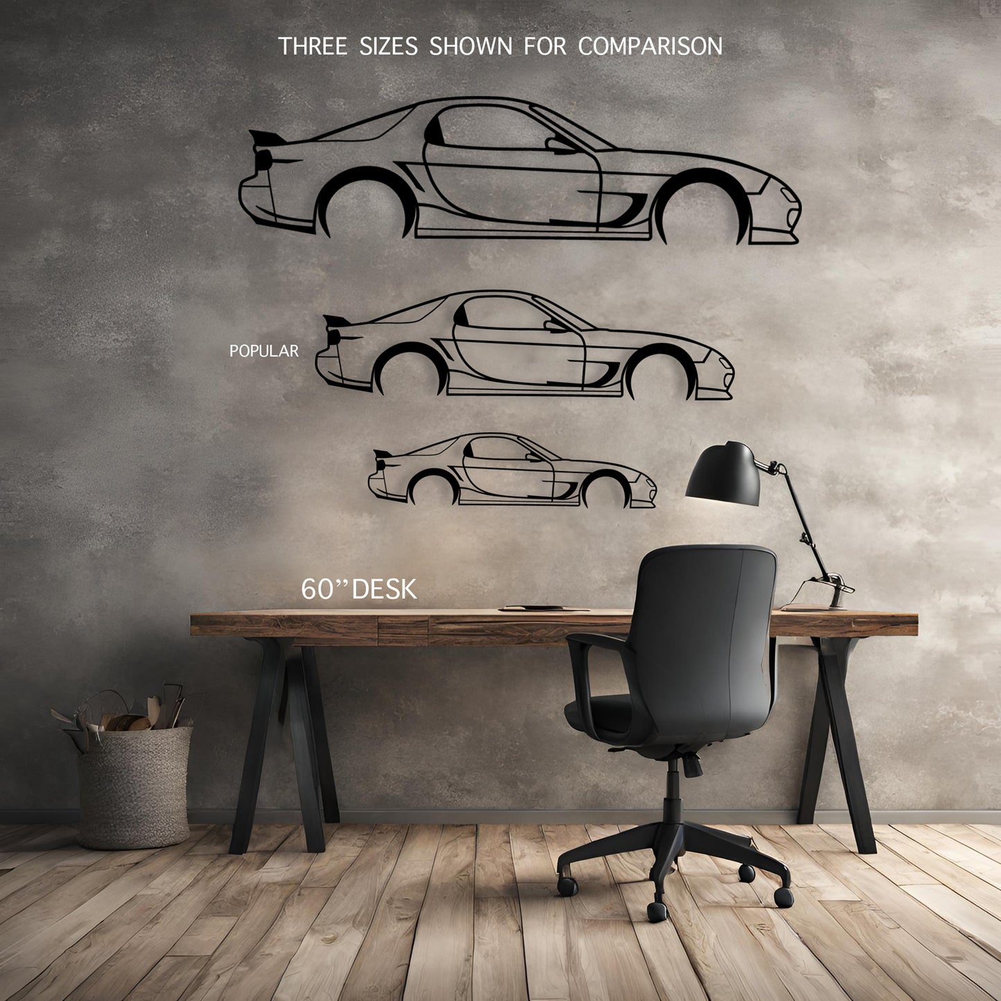 RX-7 FD ALUMINUM SKETCH WALL ART