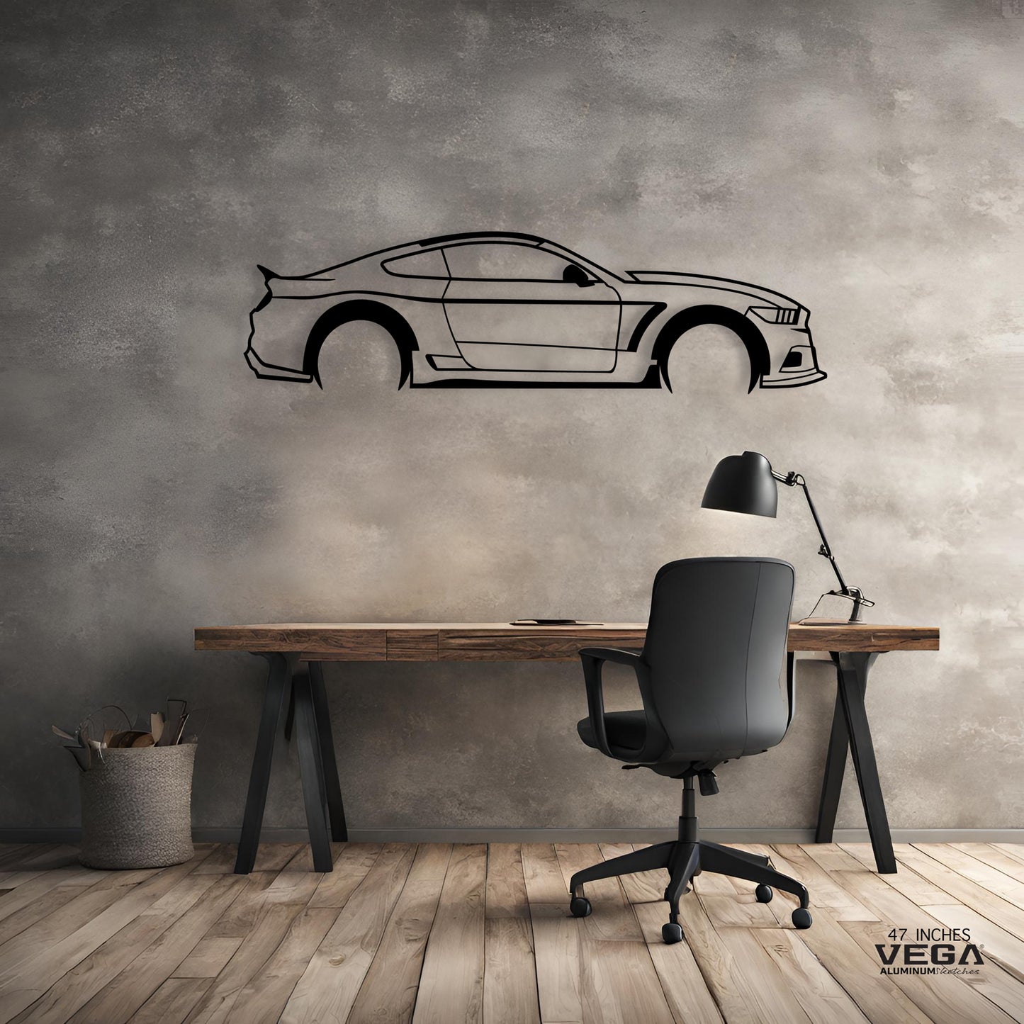 MUSTANG S550 Custom ALUMINUM SKETCH WALL ART