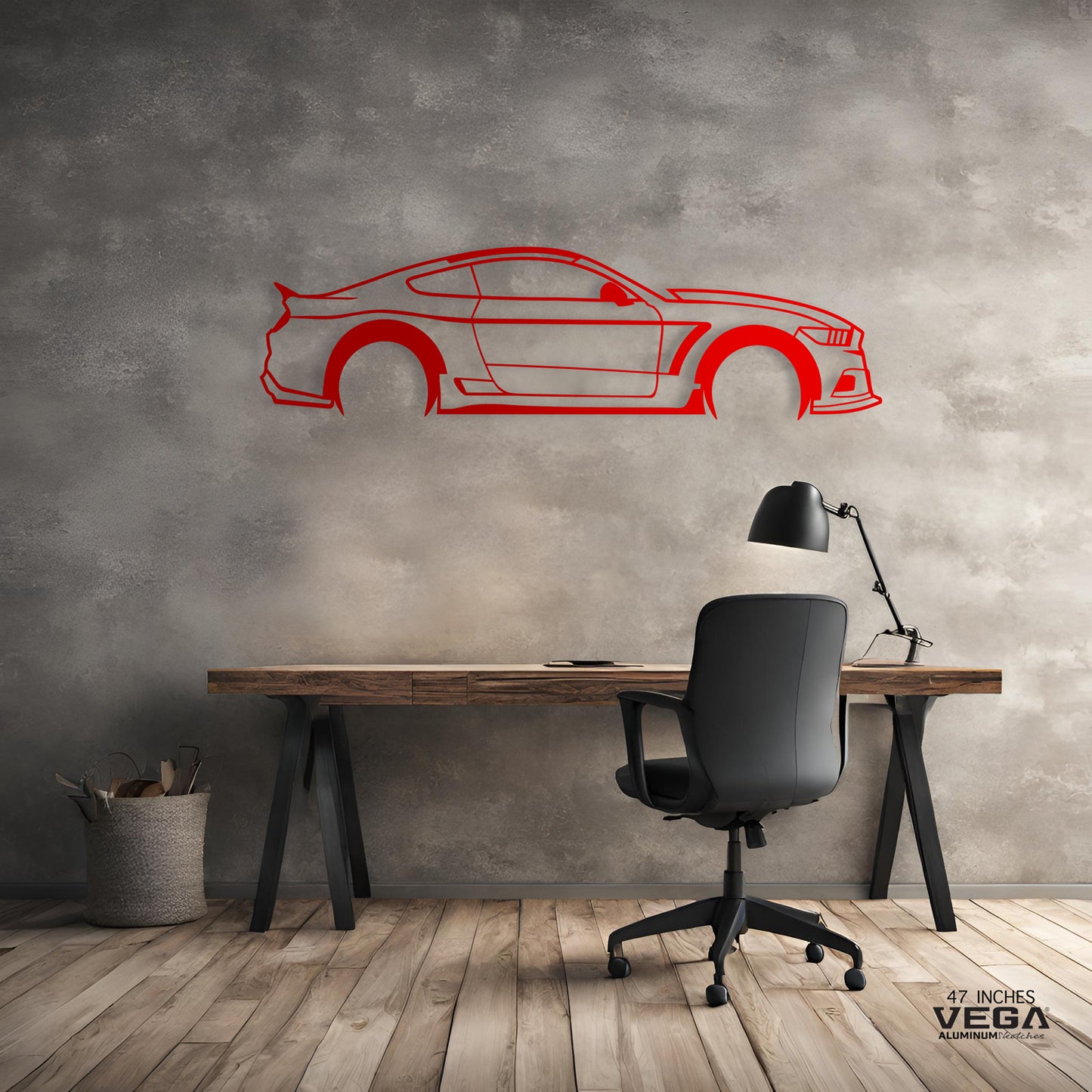 MUSTANG S550 Custom ALUMINUM SKETCH WALL ART