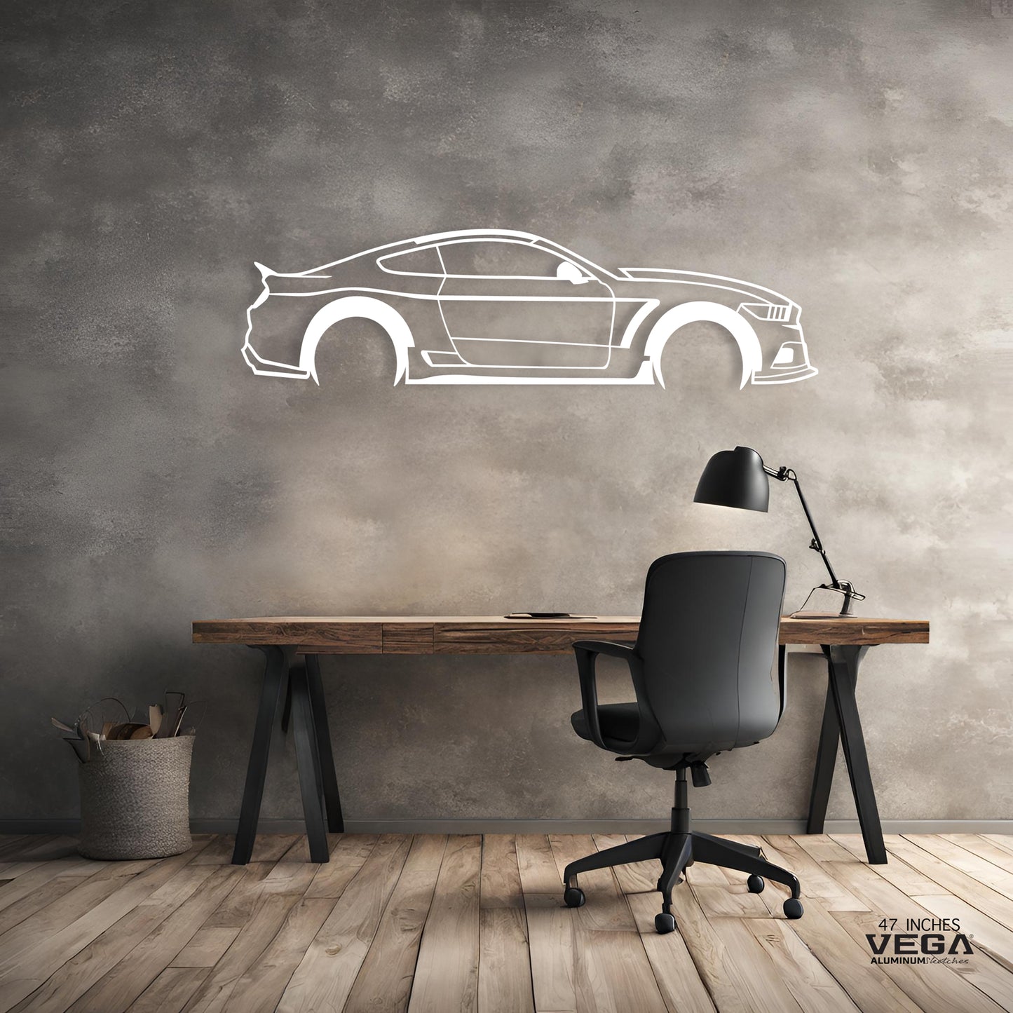 MUSTANG S550 Custom ALUMINUM SKETCH WALL ART