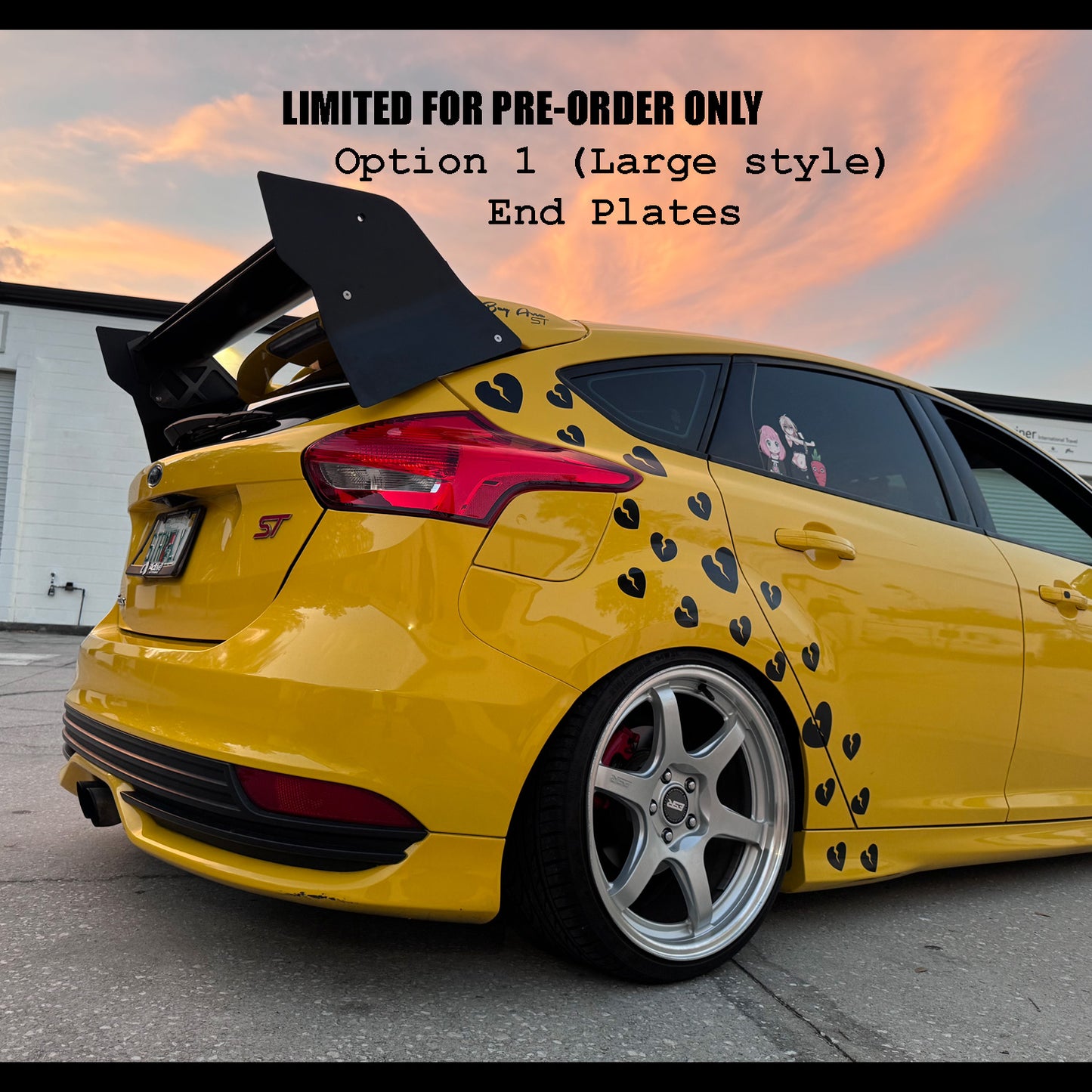 2012-2018 FORD FOCUS  HATCH MOUNTED WING SPOILER